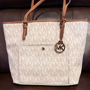 Michael Kors Jet Set Signature Pocket Tote